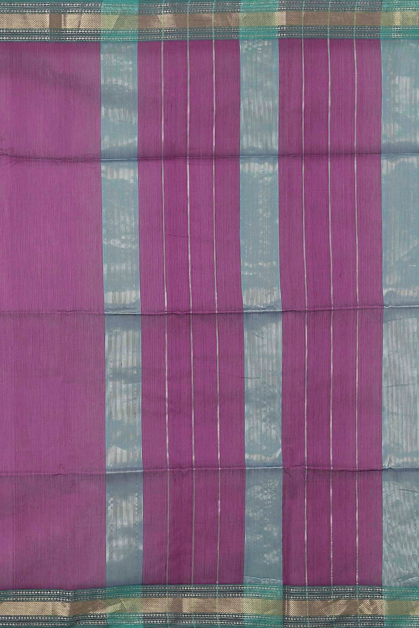 Purple Maheshwari Silk Cotton Saree