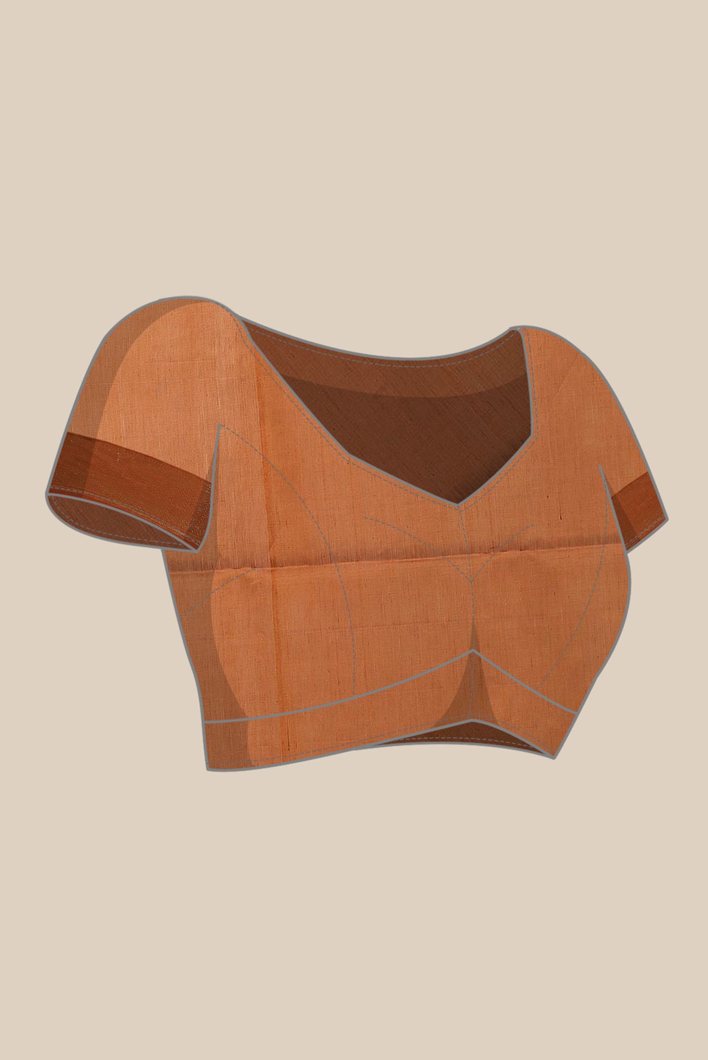 Rust Maheshwari Silk Cotton Saree