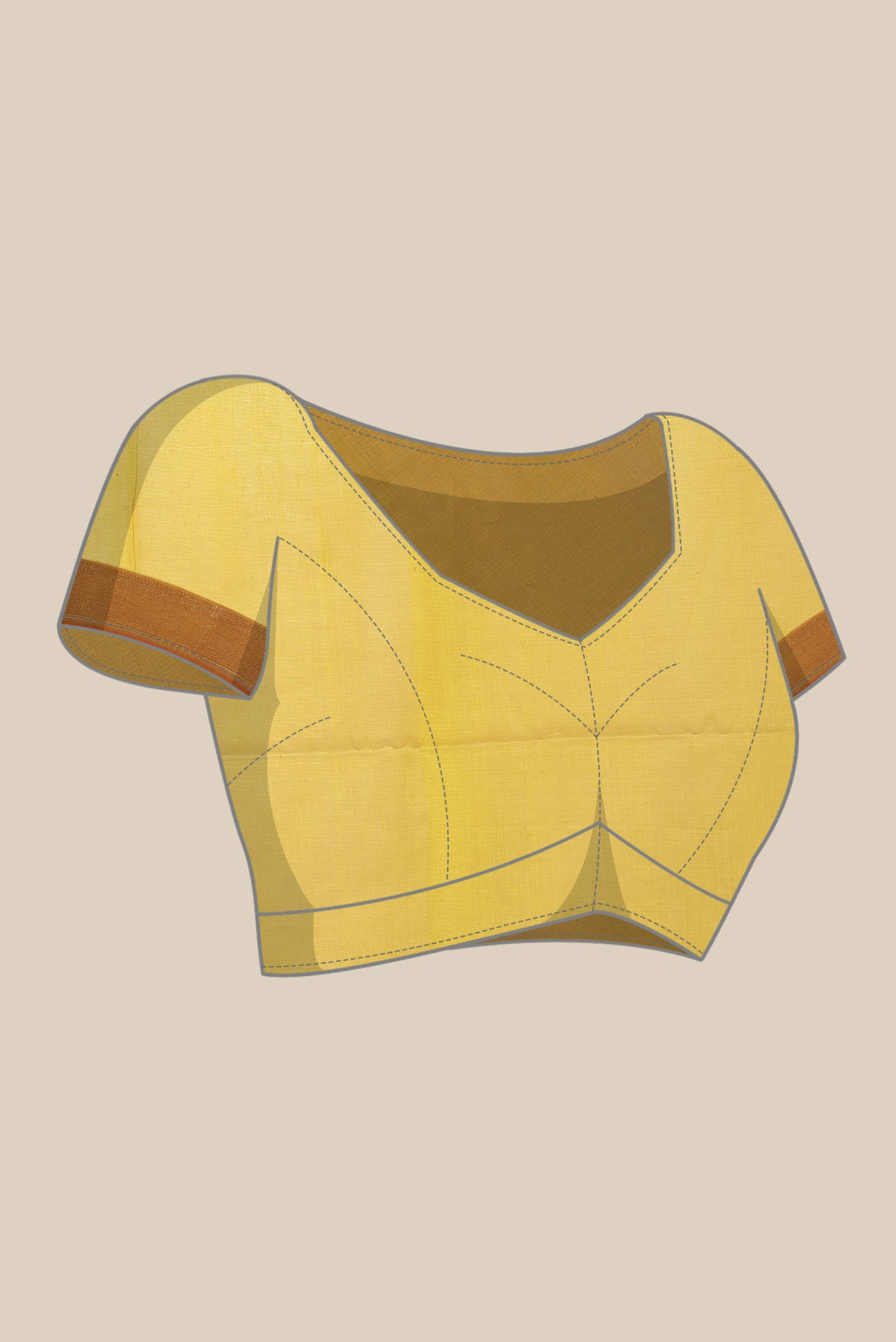 Yellow Maheshwari Silk Cotton Saree