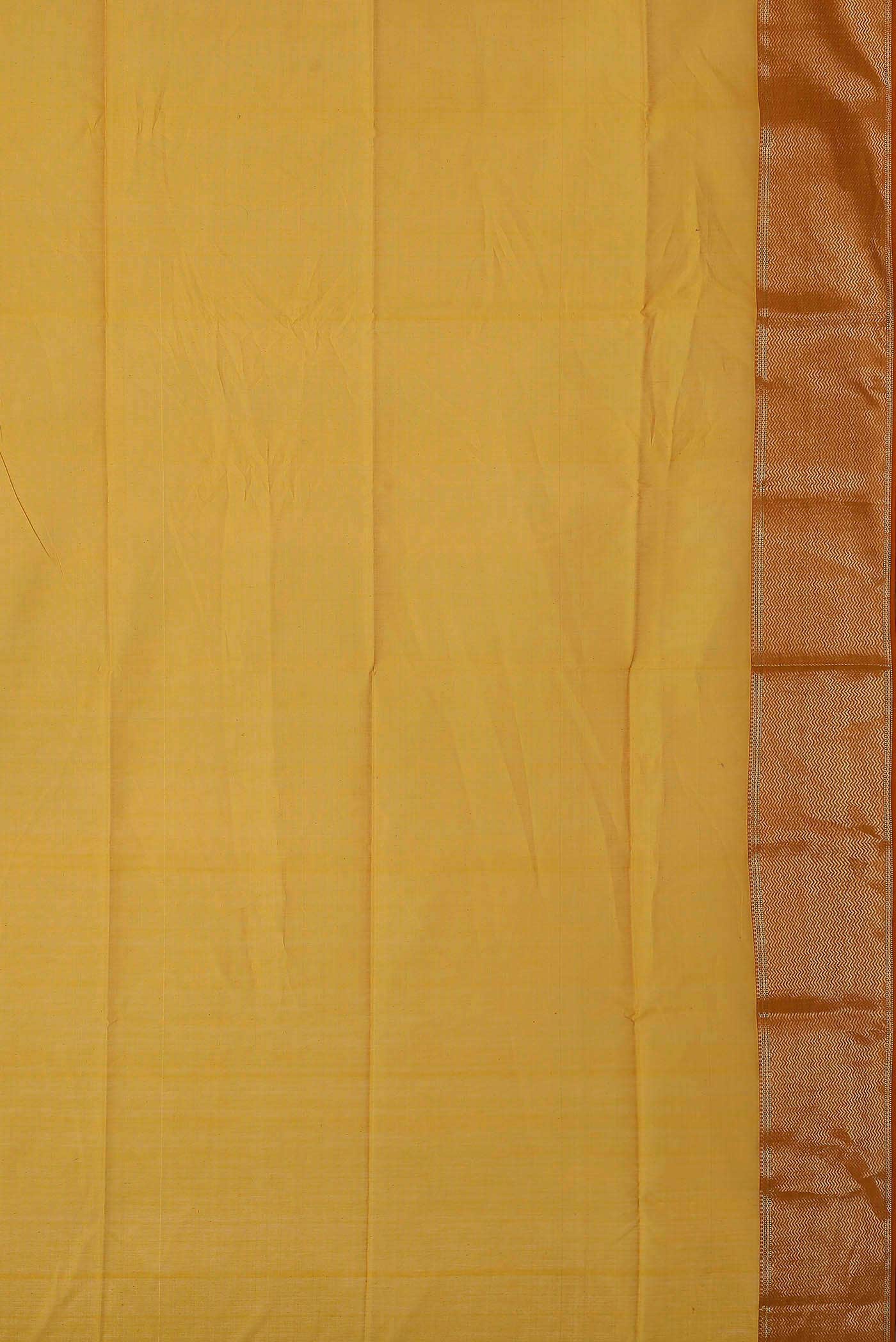 Yellow Maheshwari Silk Cotton Saree