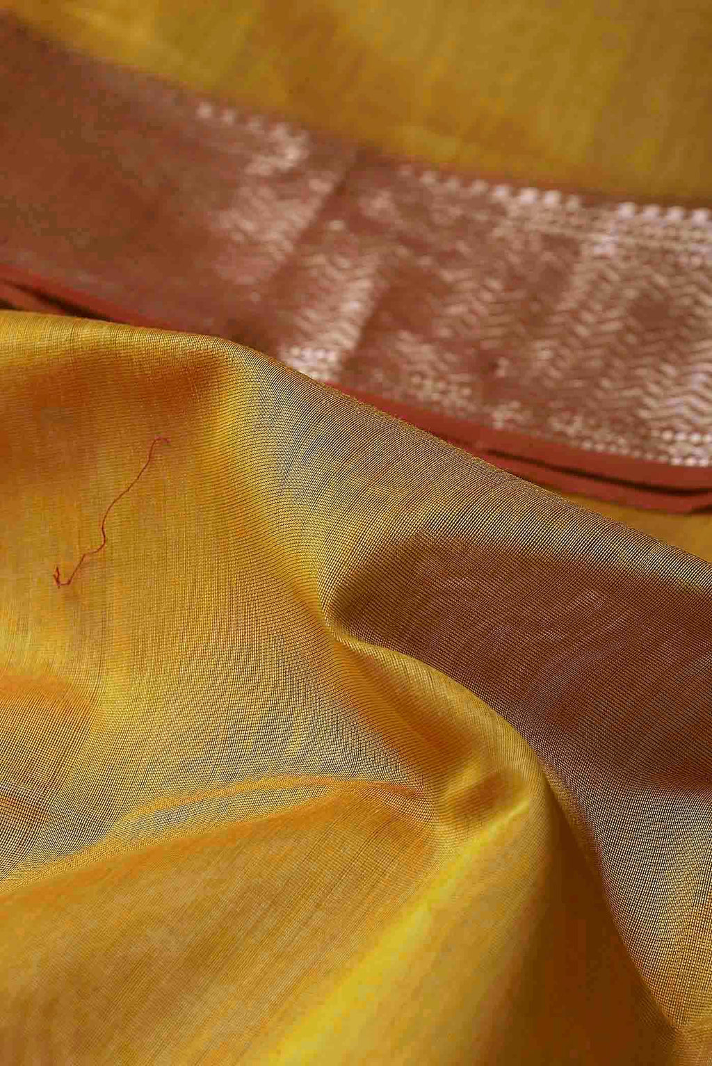 Yellow Maheshwari Silk Cotton Saree