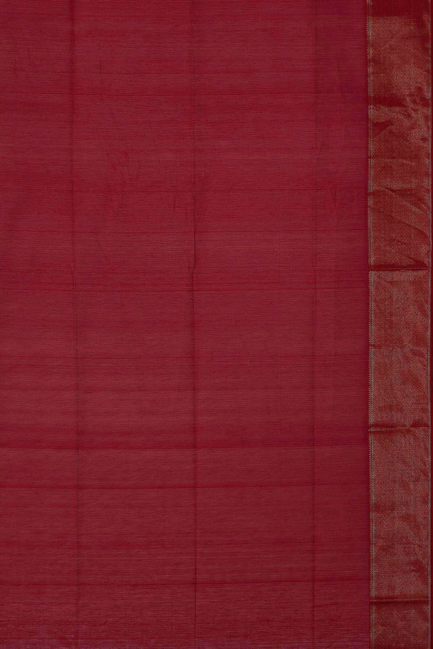 Maroon Maheshwari Silk Cotton Saree