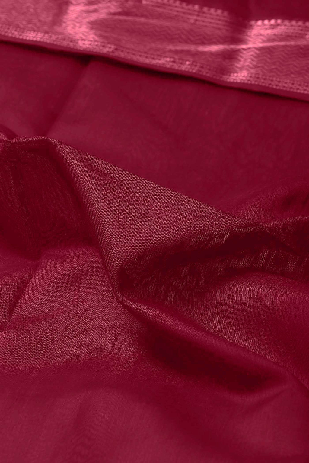 Maroon Maheshwari Silk Cotton Saree