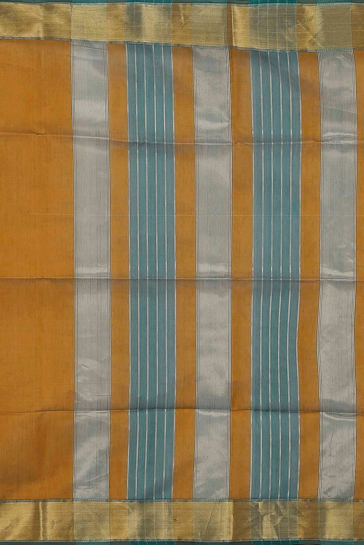 Mustard Maheshwari Silk Cotton Saree