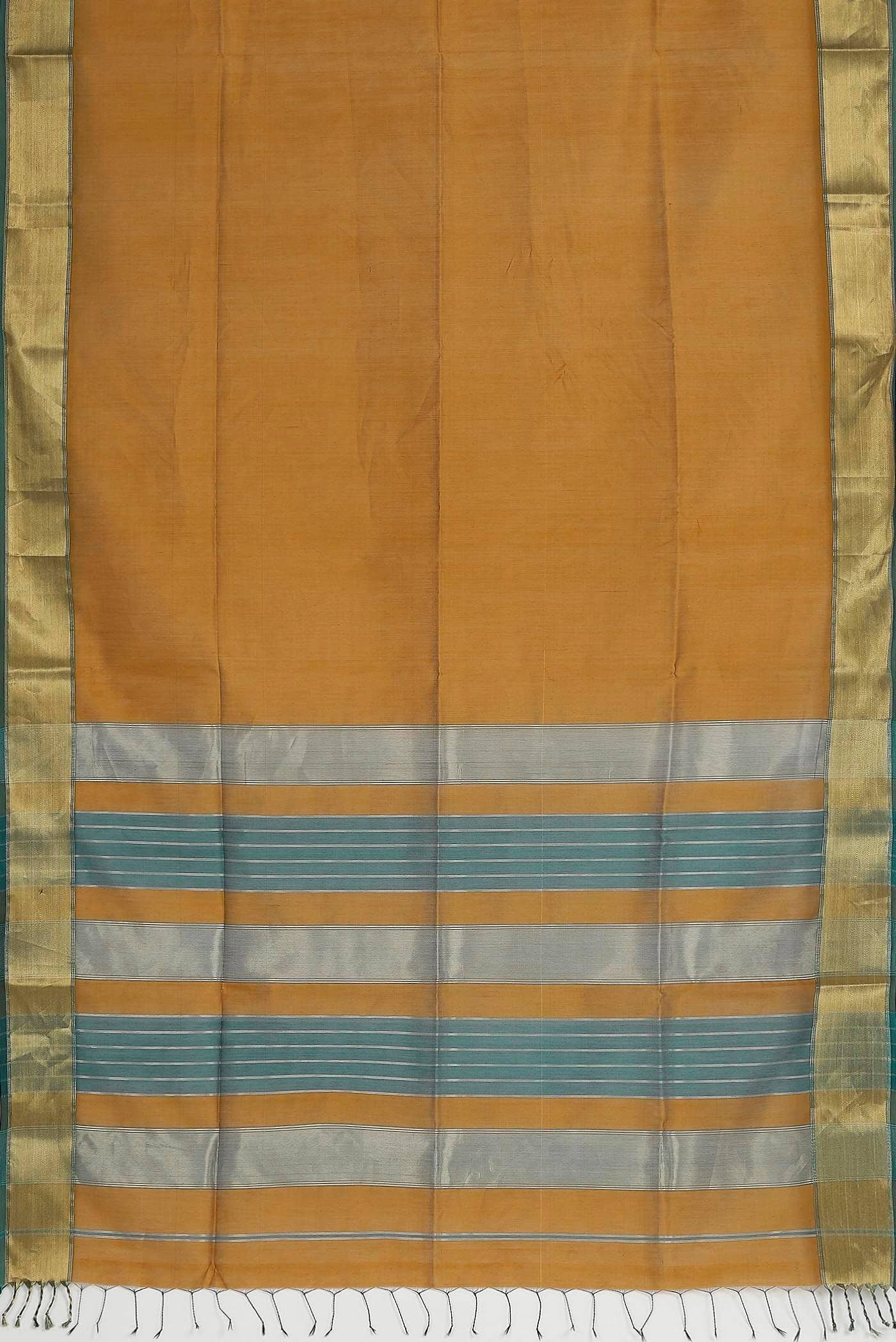 Mustard Maheshwari Silk Cotton Saree