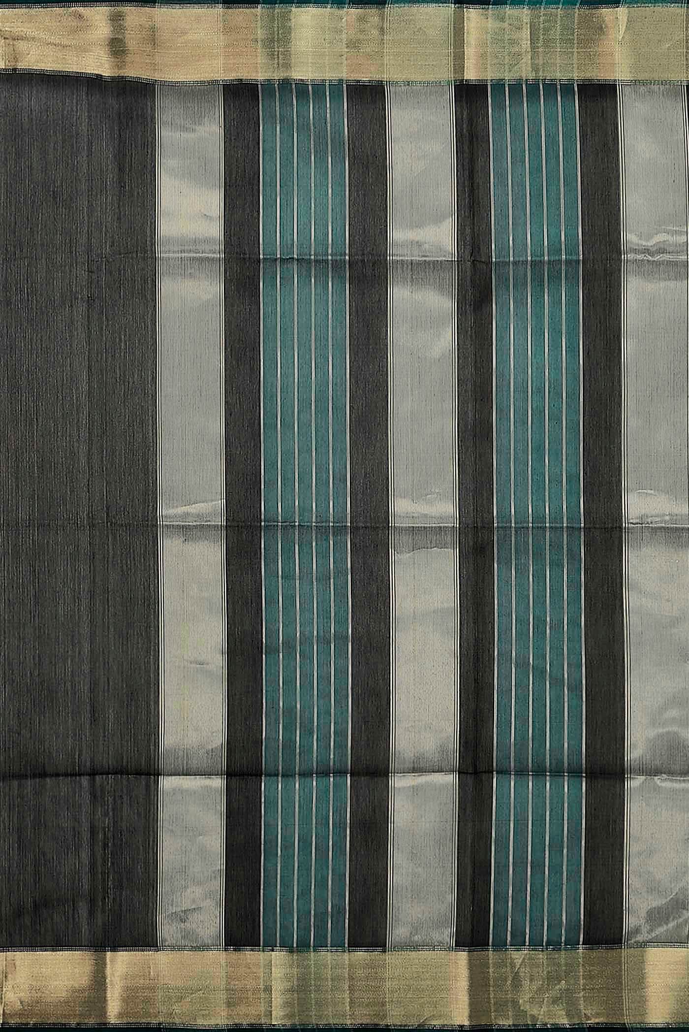 Black Maheshwari Silk Cotton Saree