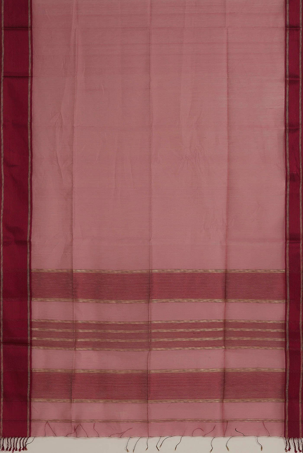 Pink Maheshwari Silk Cotton Saree
