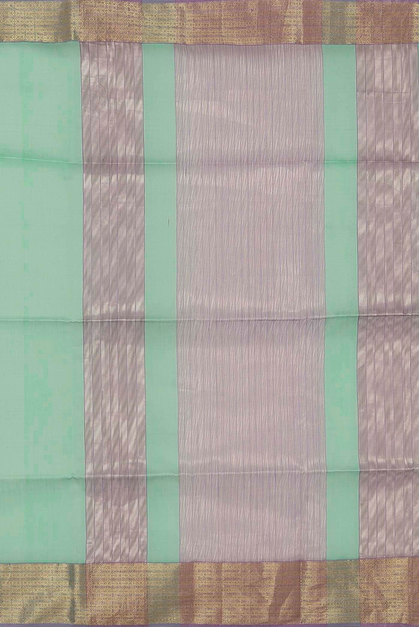 Green Maheshwari Silk Cotton Saree
