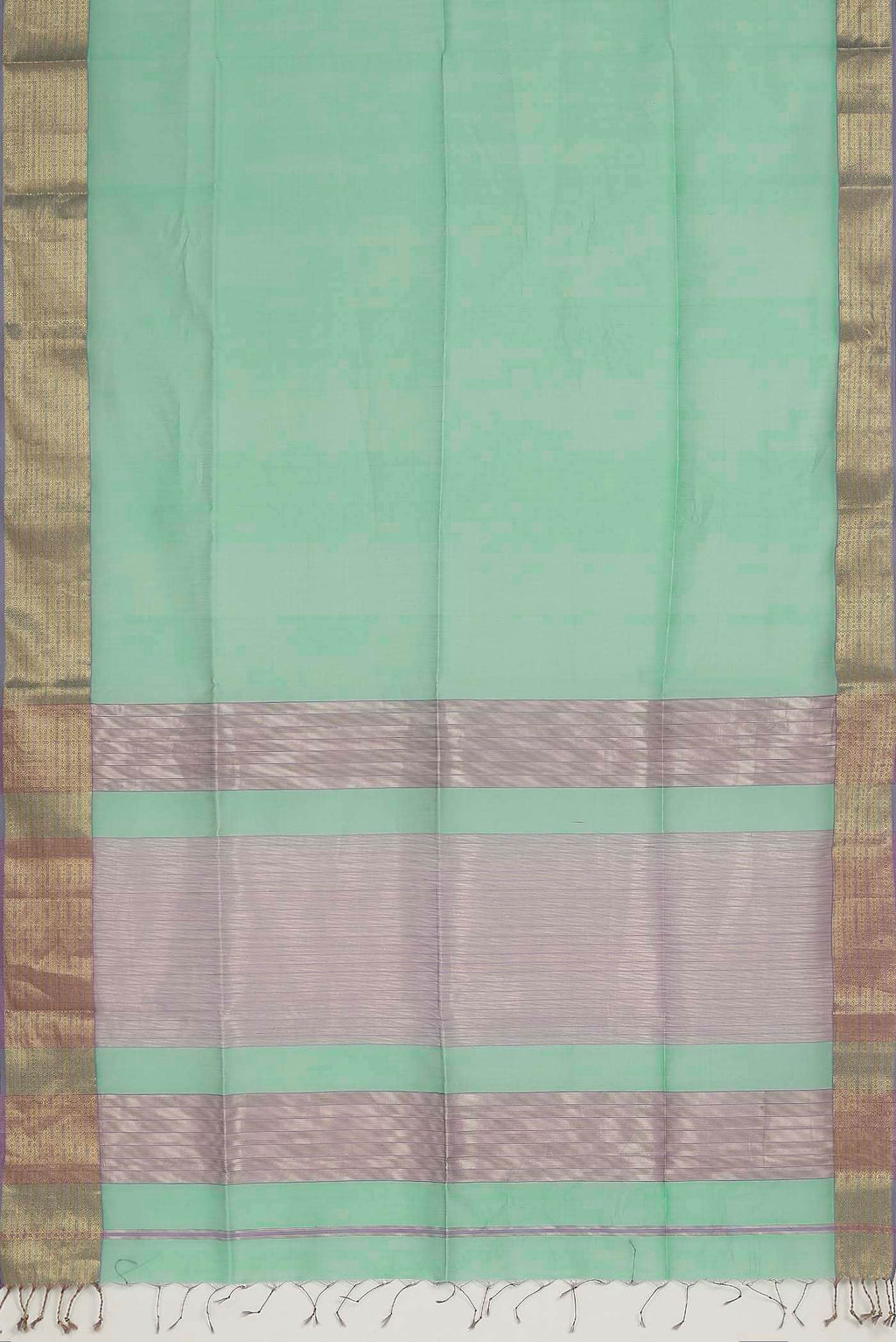 Green Maheshwari Silk Cotton Saree