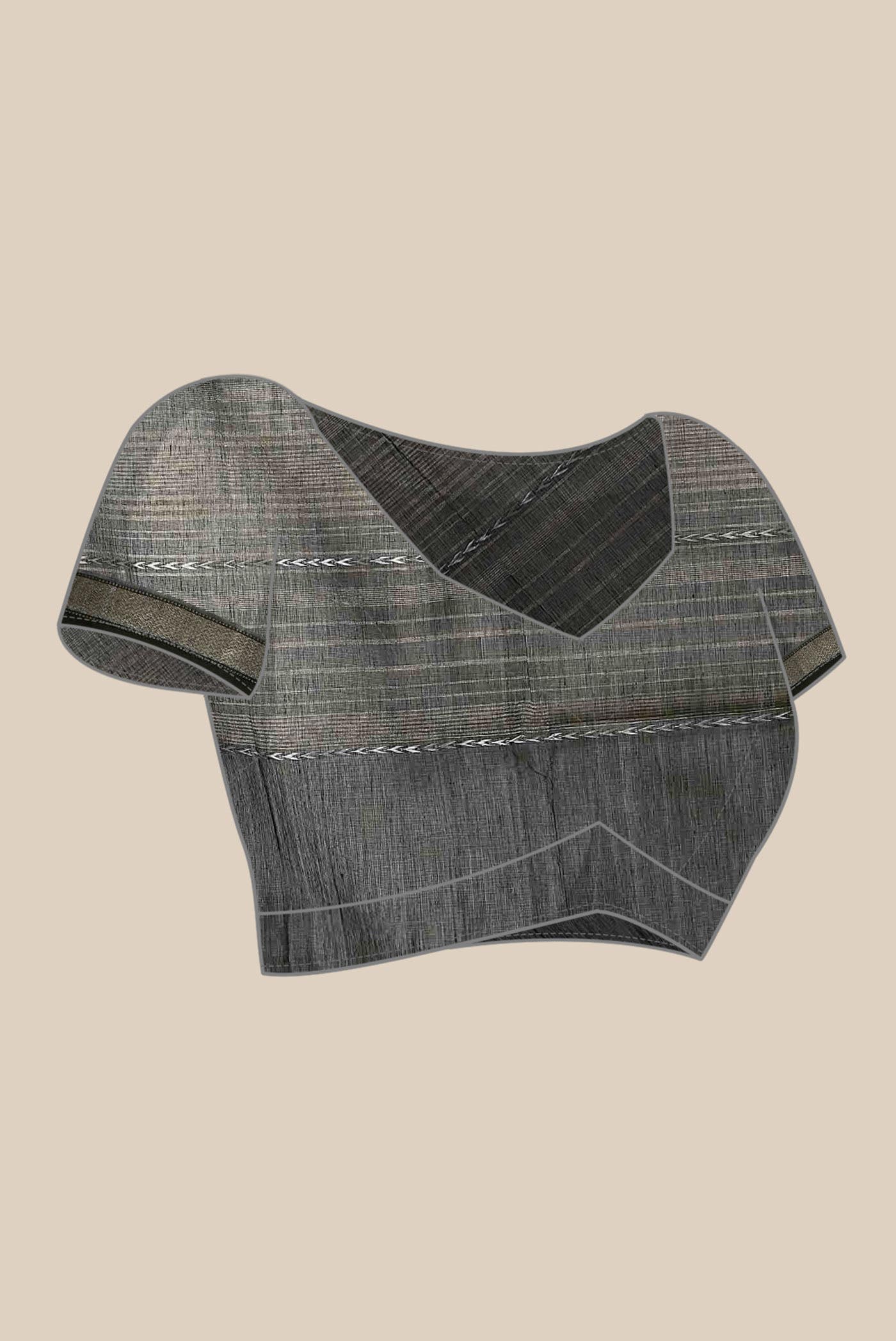 Black Maheshwari Silk Cotton Saree
