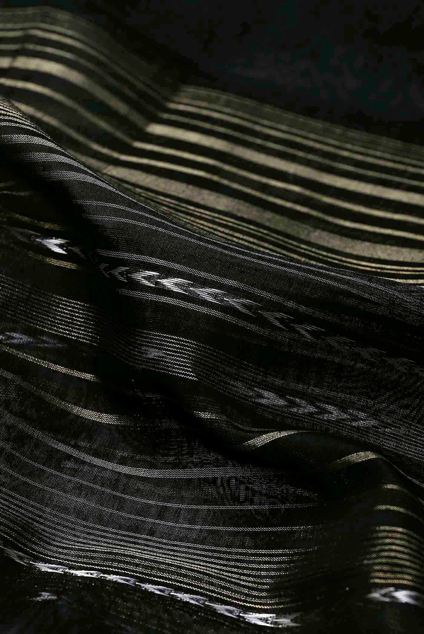 Black Maheshwari Silk Cotton Saree