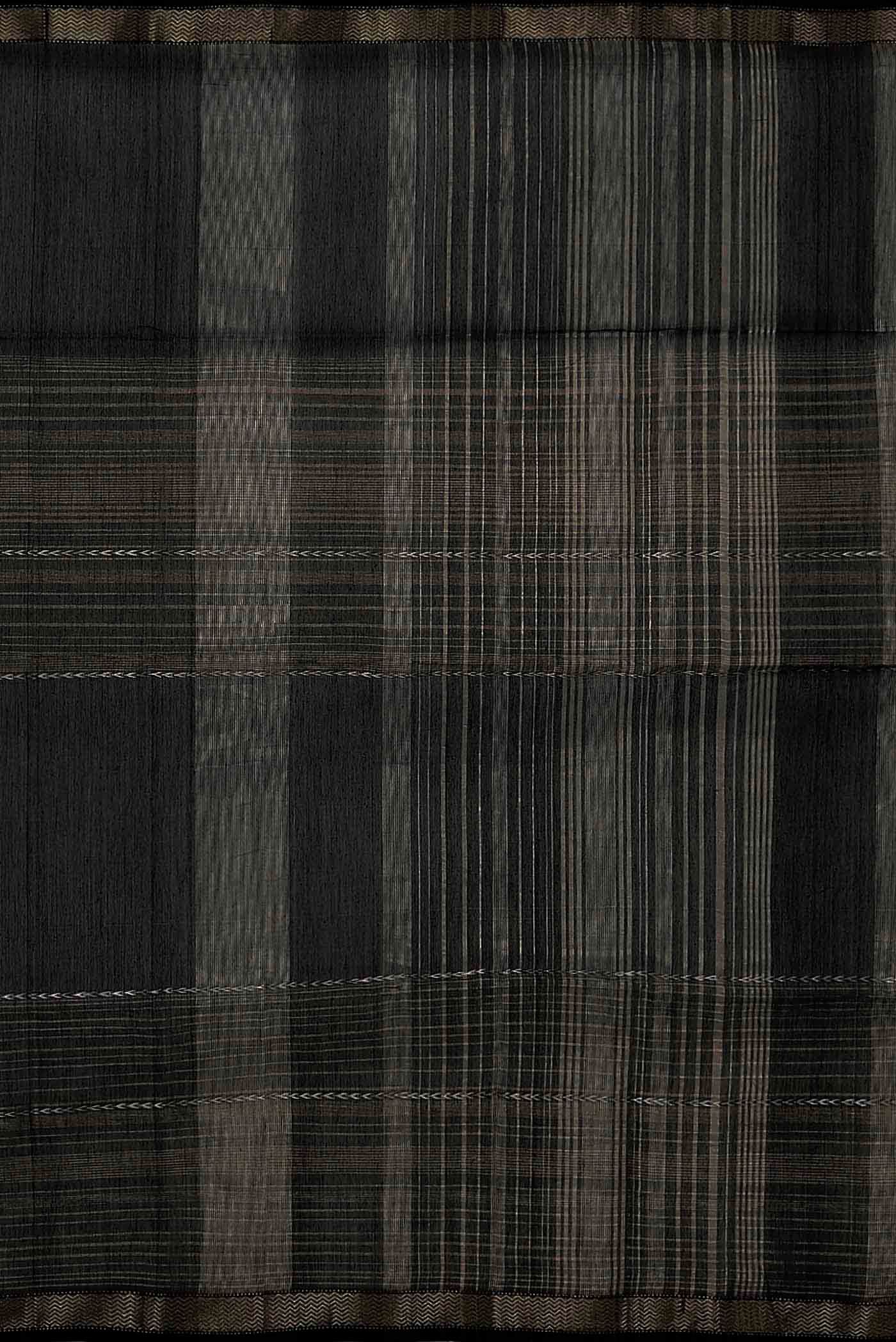Black Maheshwari Silk Cotton Saree
