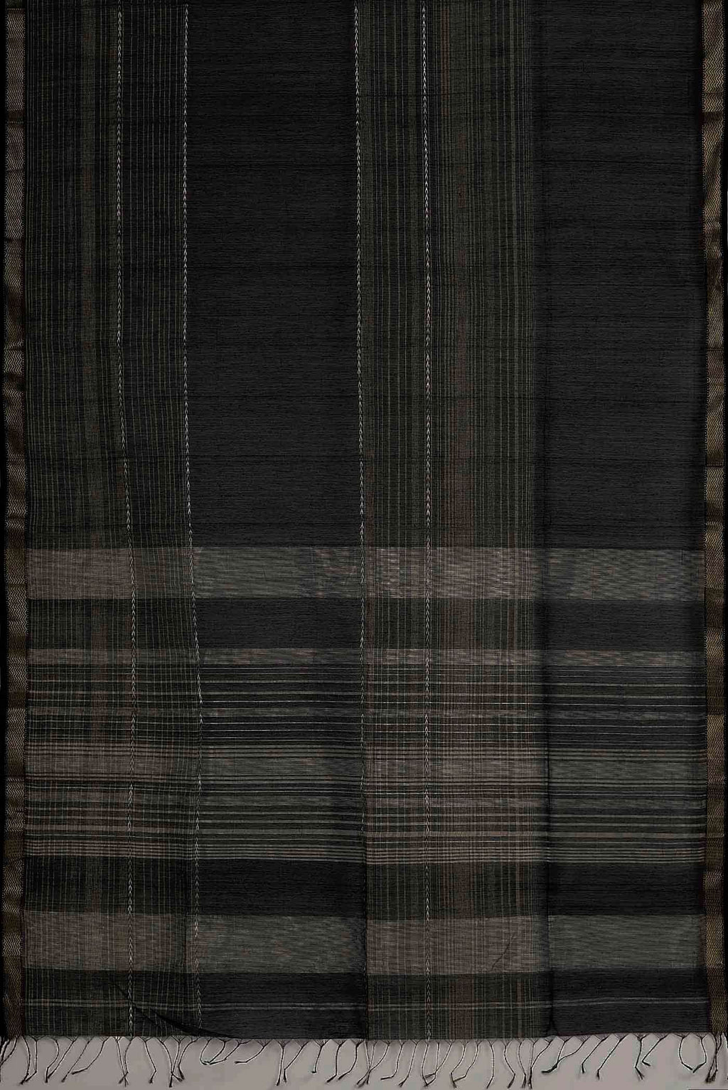 Black Maheshwari Silk Cotton Saree