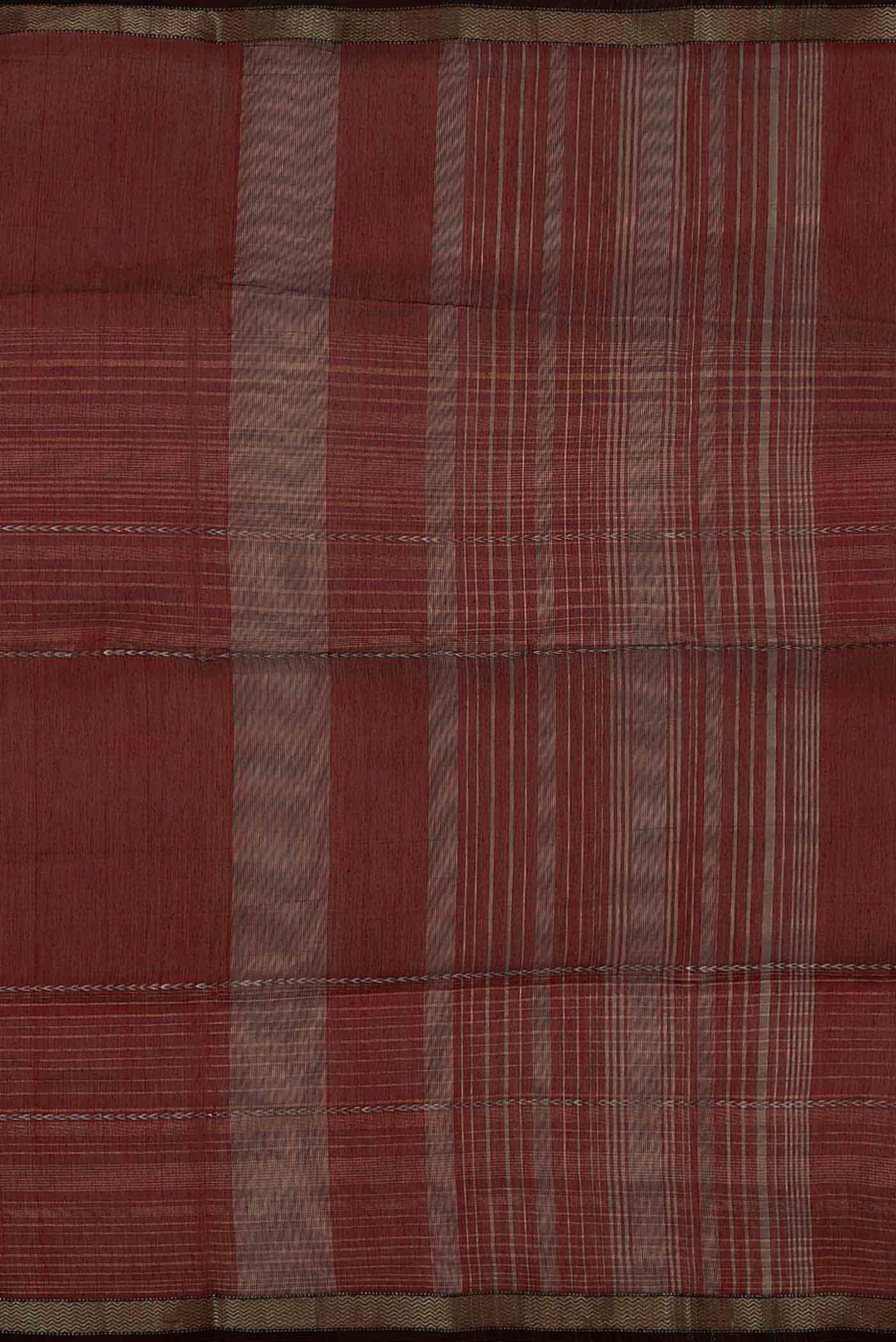 Maroon Maheshwari Silk Cotton Saree