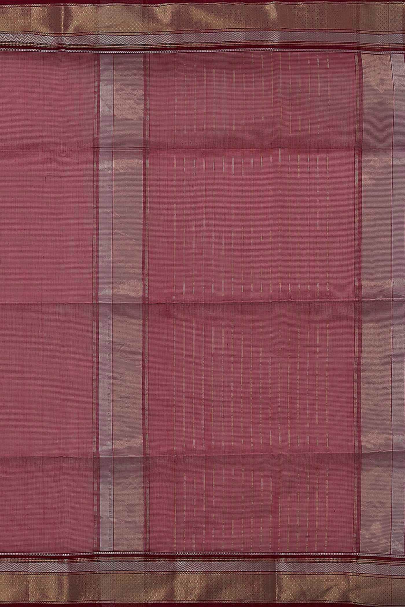 Pink Maheshwari Silk Cotton Saree