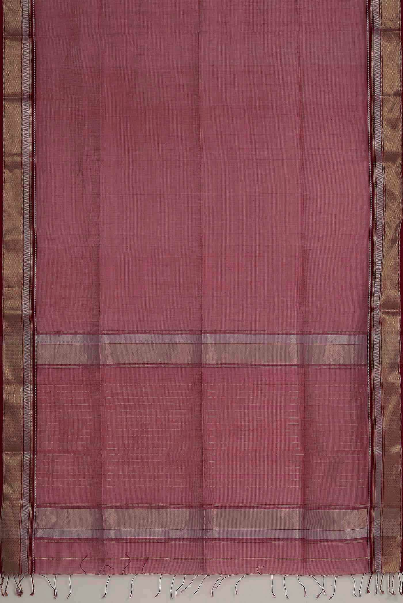 Pink Maheshwari Silk Cotton Saree