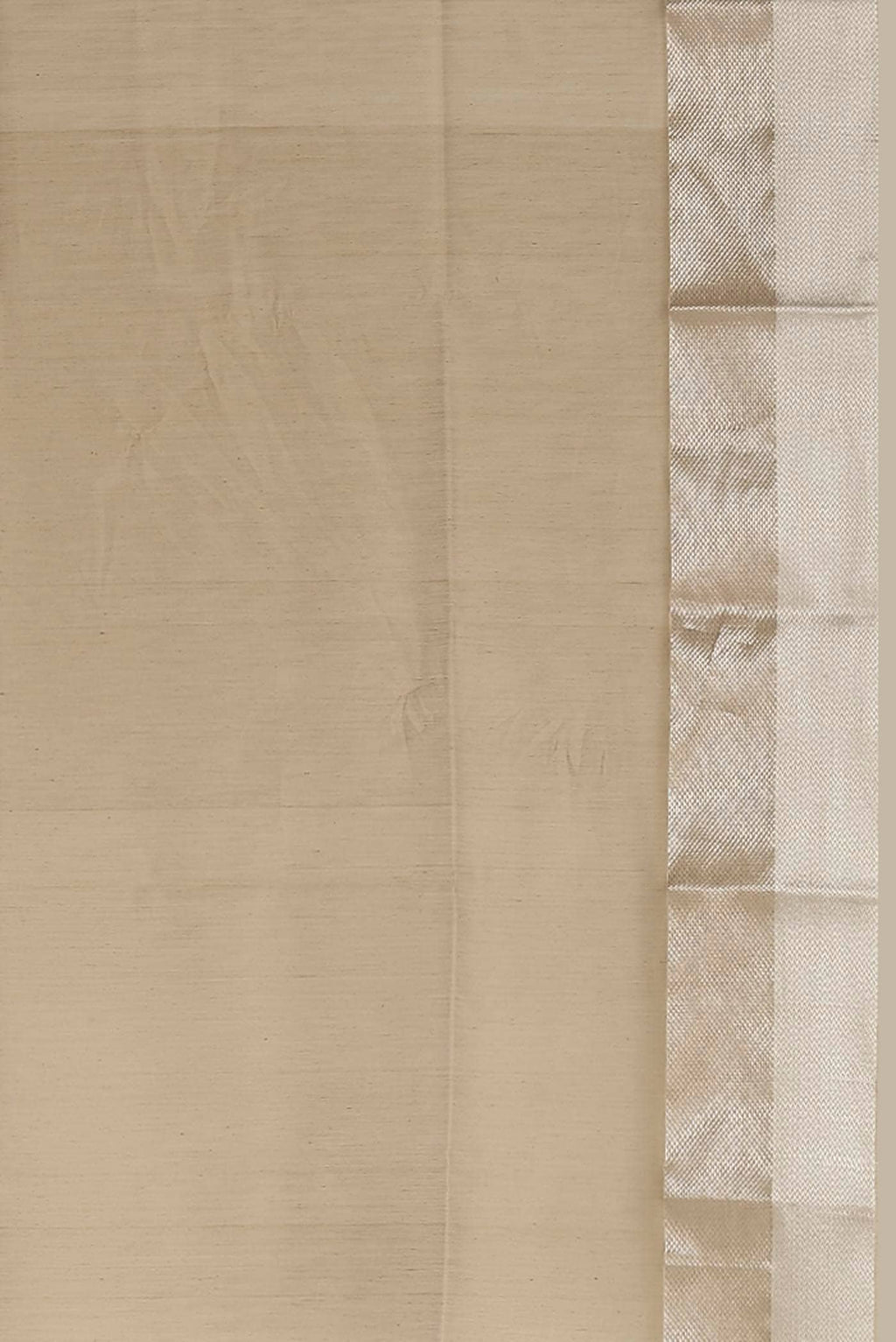Beige Maheshwari Silk Cotton Saree