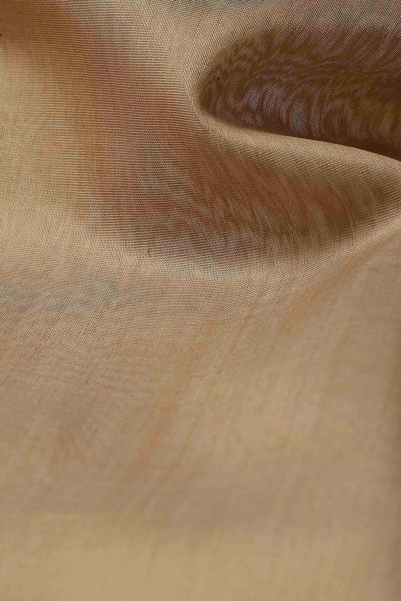 Beige Maheshwari Silk Cotton Saree