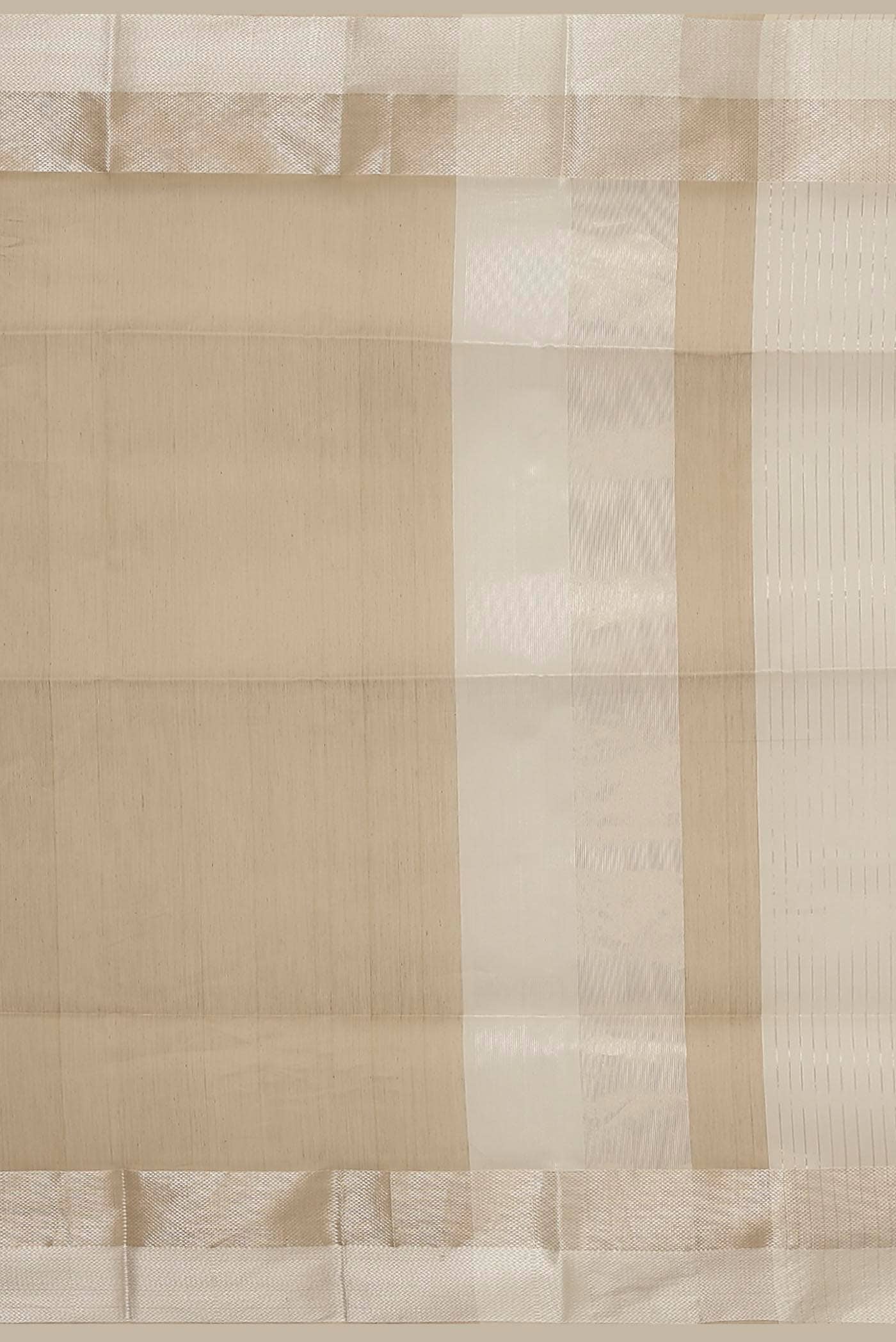 Beige Maheshwari Silk Cotton Saree