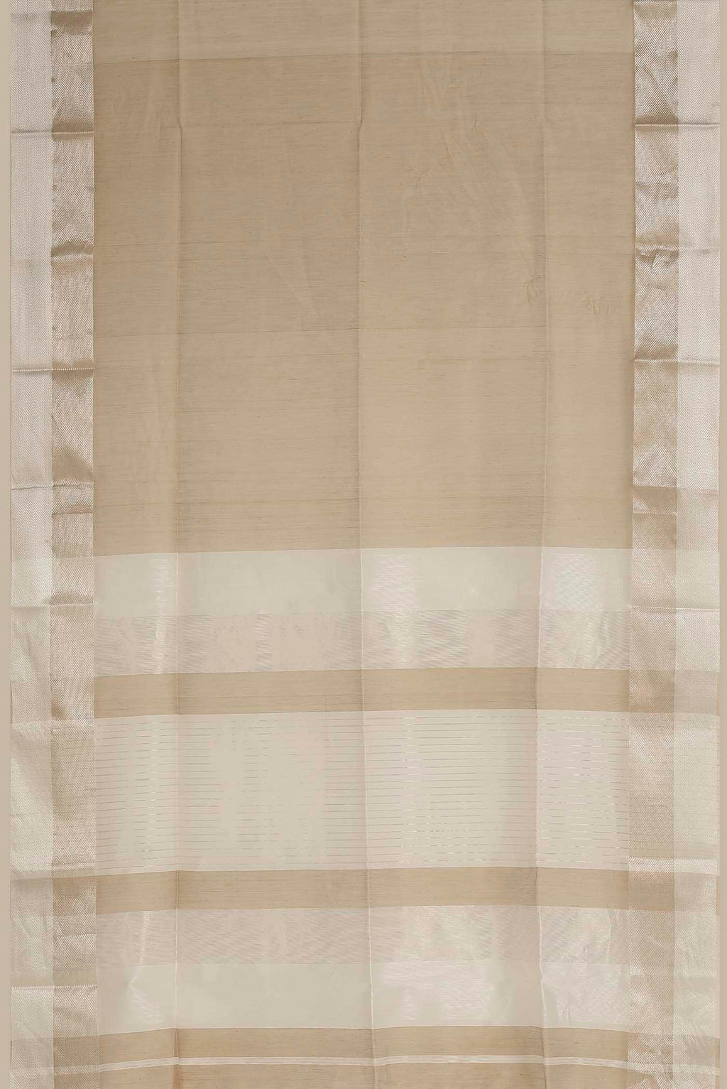 Beige Maheshwari Silk Cotton Saree