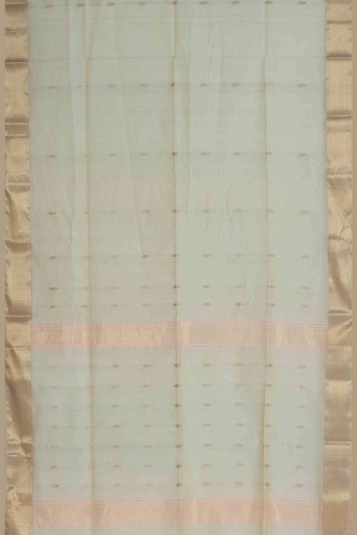Beige Maheshwari Silk Cotton Saree