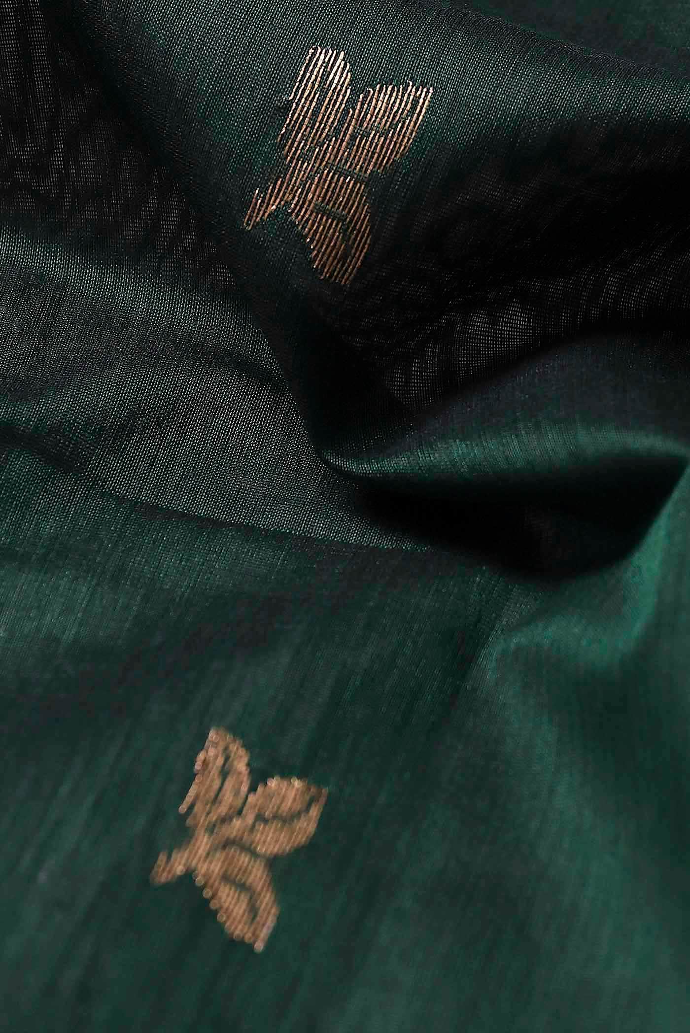 Green Maheshwari Silk Cotton Saree