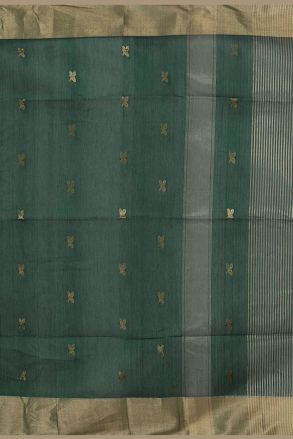 Green Maheshwari Silk Cotton Saree
