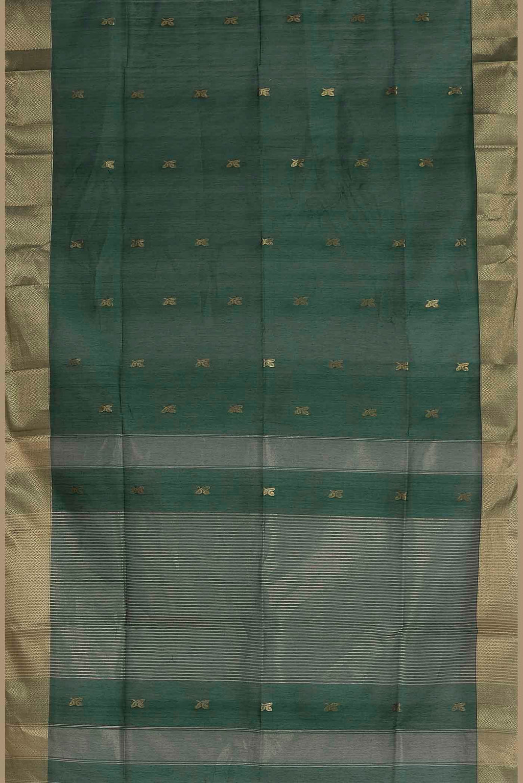 Green Maheshwari Silk Cotton Saree