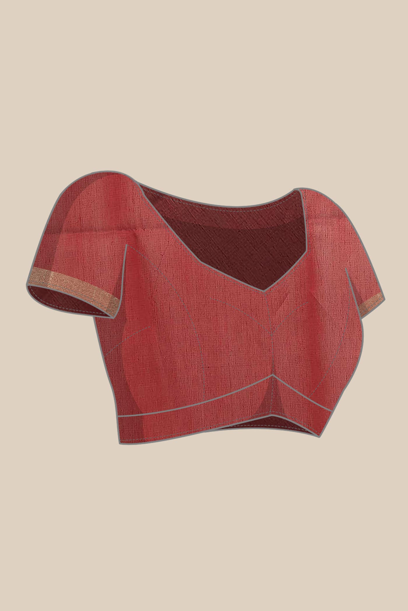 Maroon Maheshwari Silk Cotton Saree