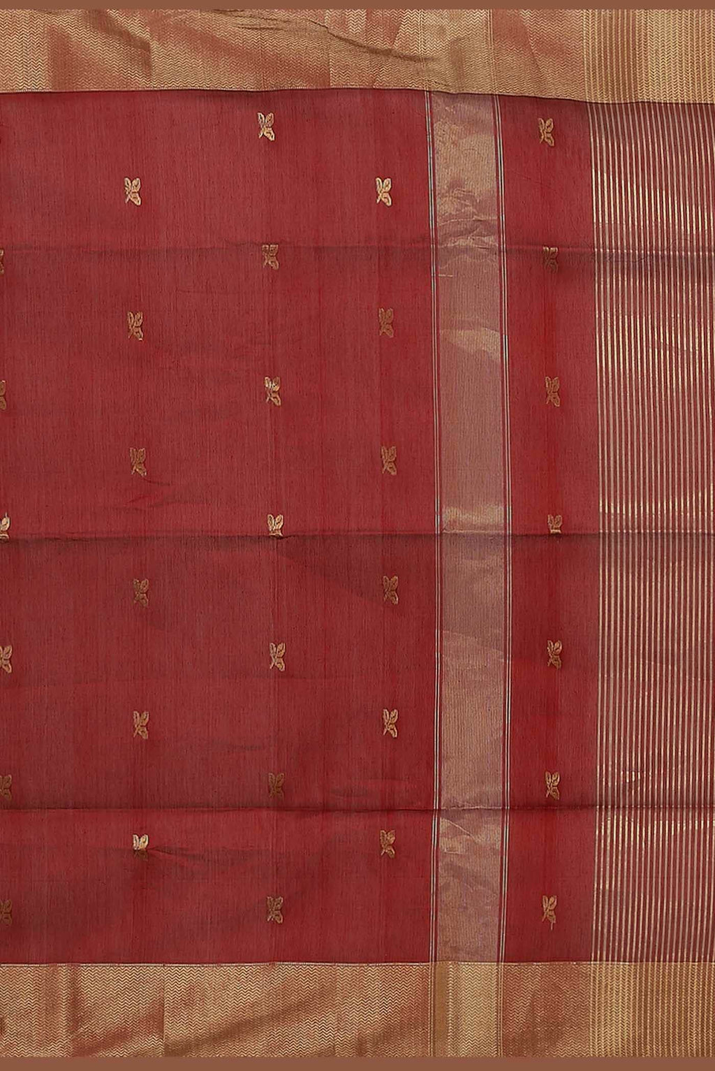Maroon Maheshwari Silk Cotton Saree