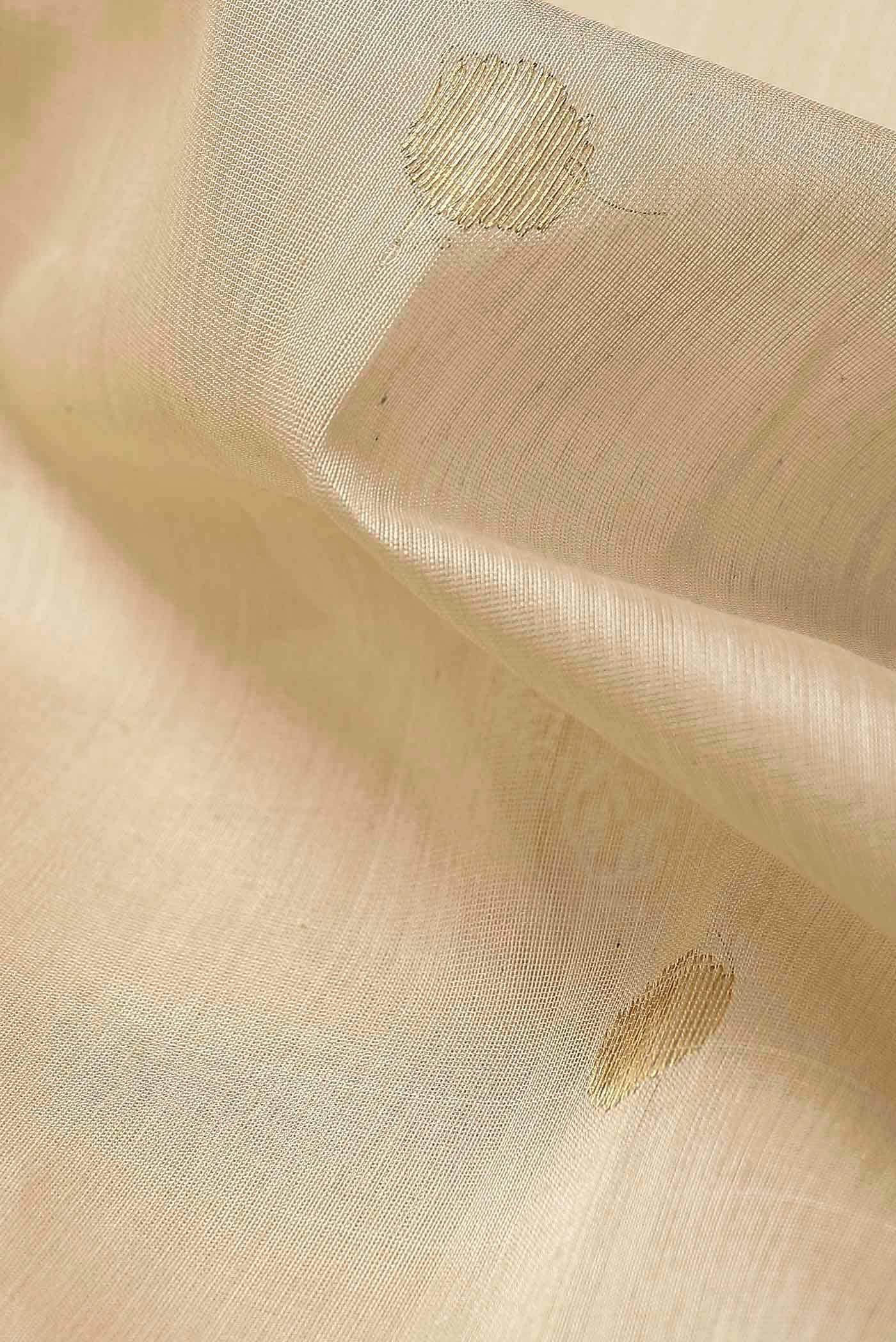 Beige Maheshwari Silk Cotton Saree