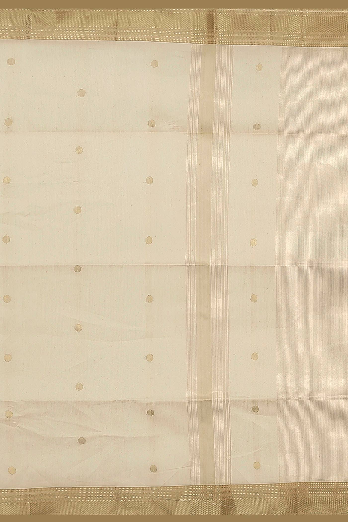 Beige Maheshwari Silk Cotton Saree