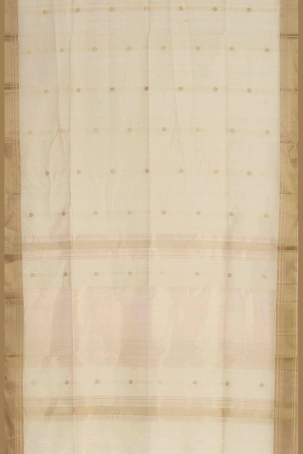 Beige Maheshwari Silk Cotton Saree
