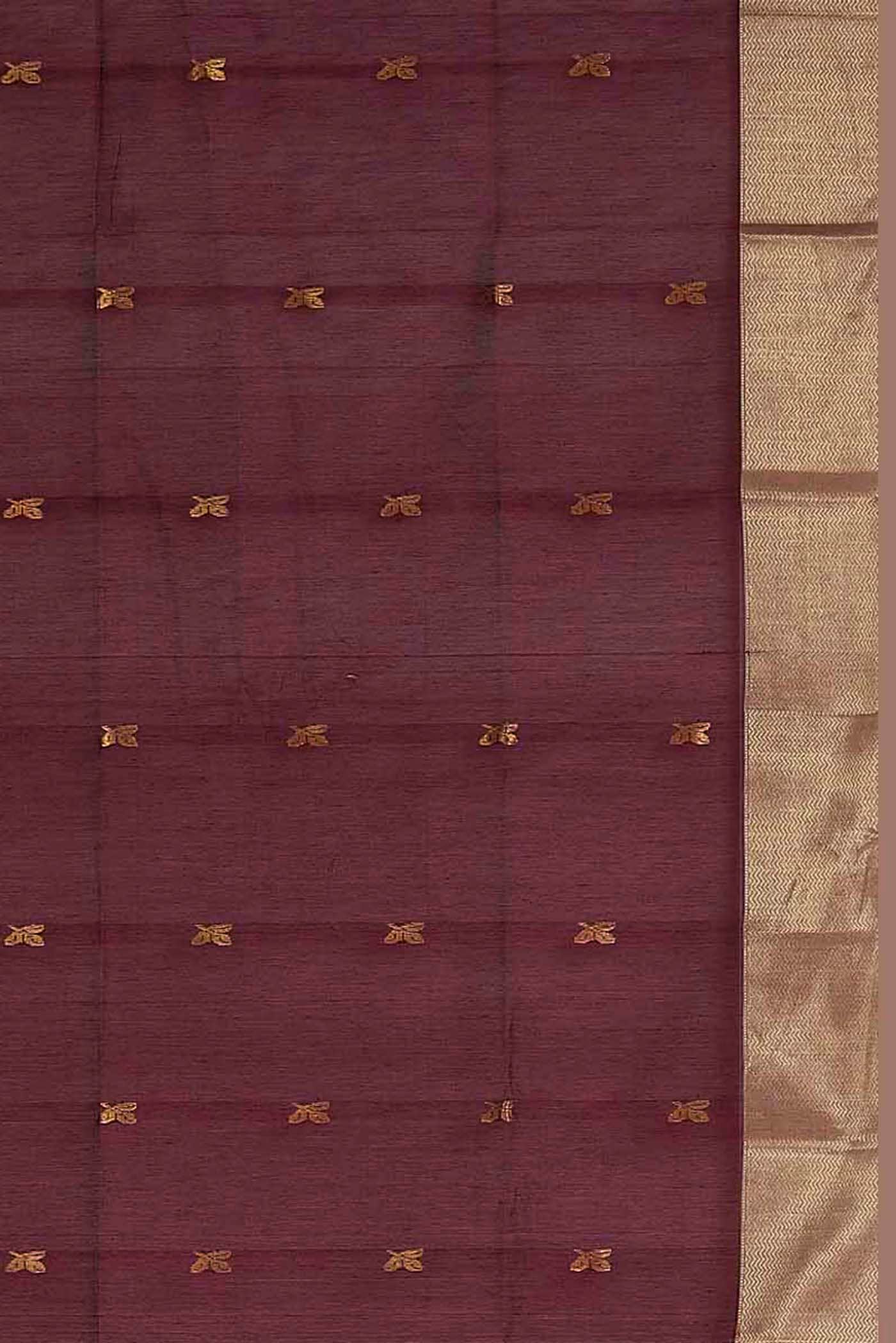 Maroon Maheshwari Silk Cotton Saree