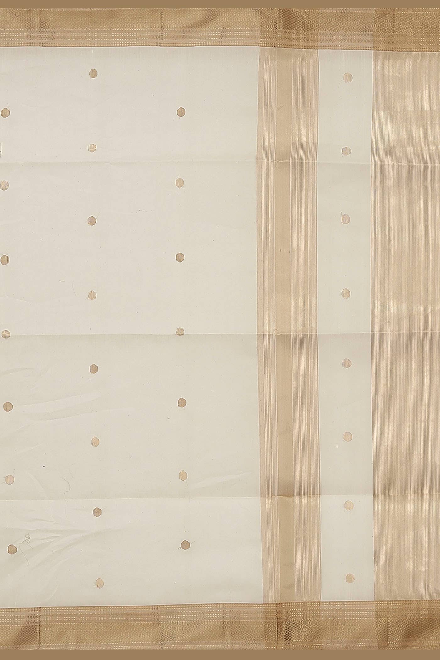 Off White Maheshwari Silk Cotton Saree