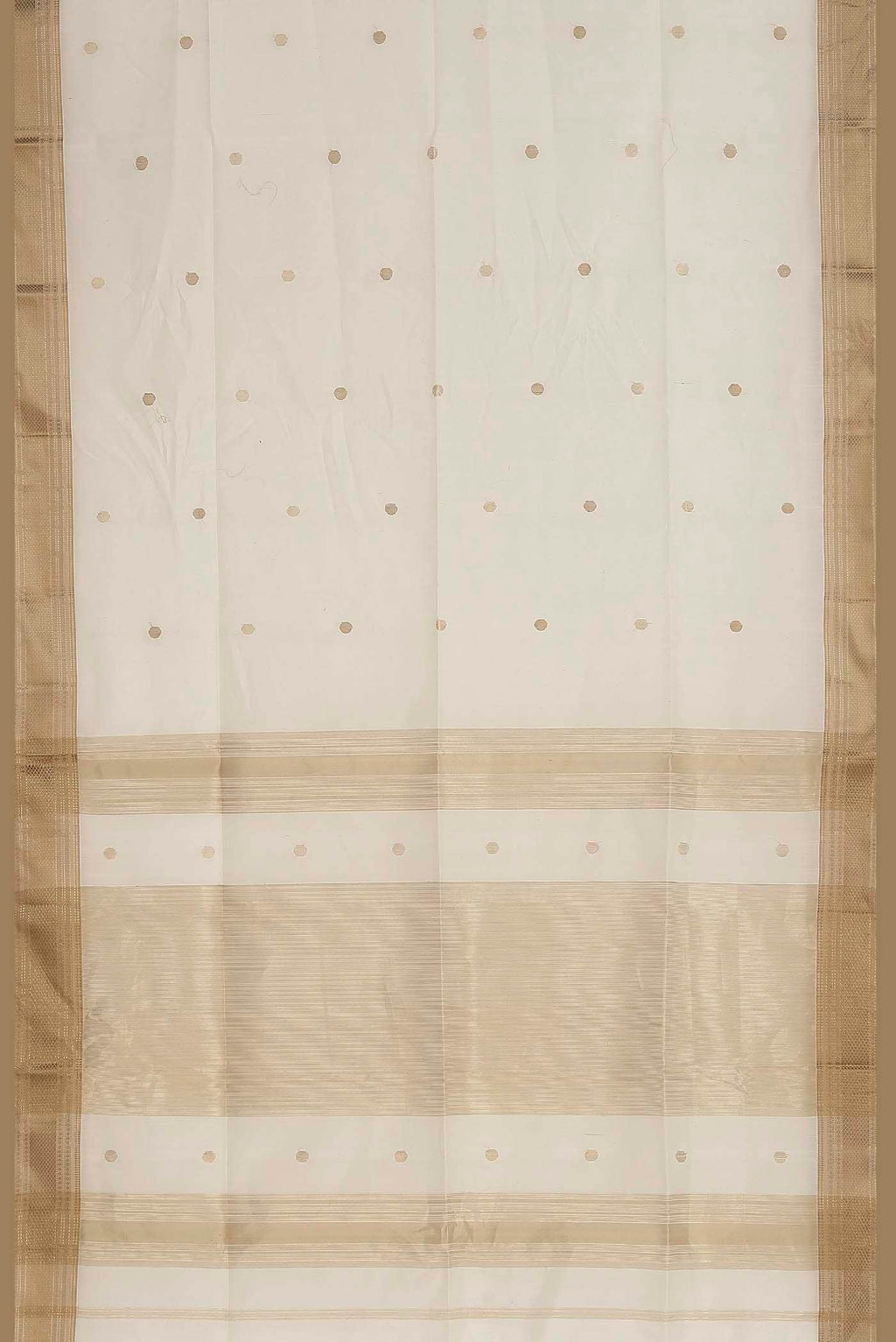 Off White Maheshwari Silk Cotton Saree