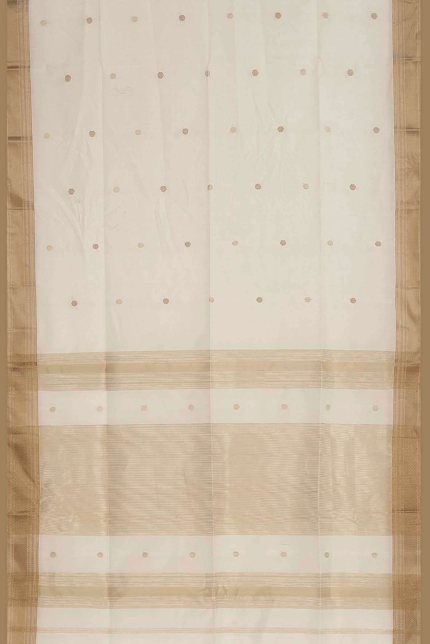 Off White Maheshwari Silk Cotton Saree