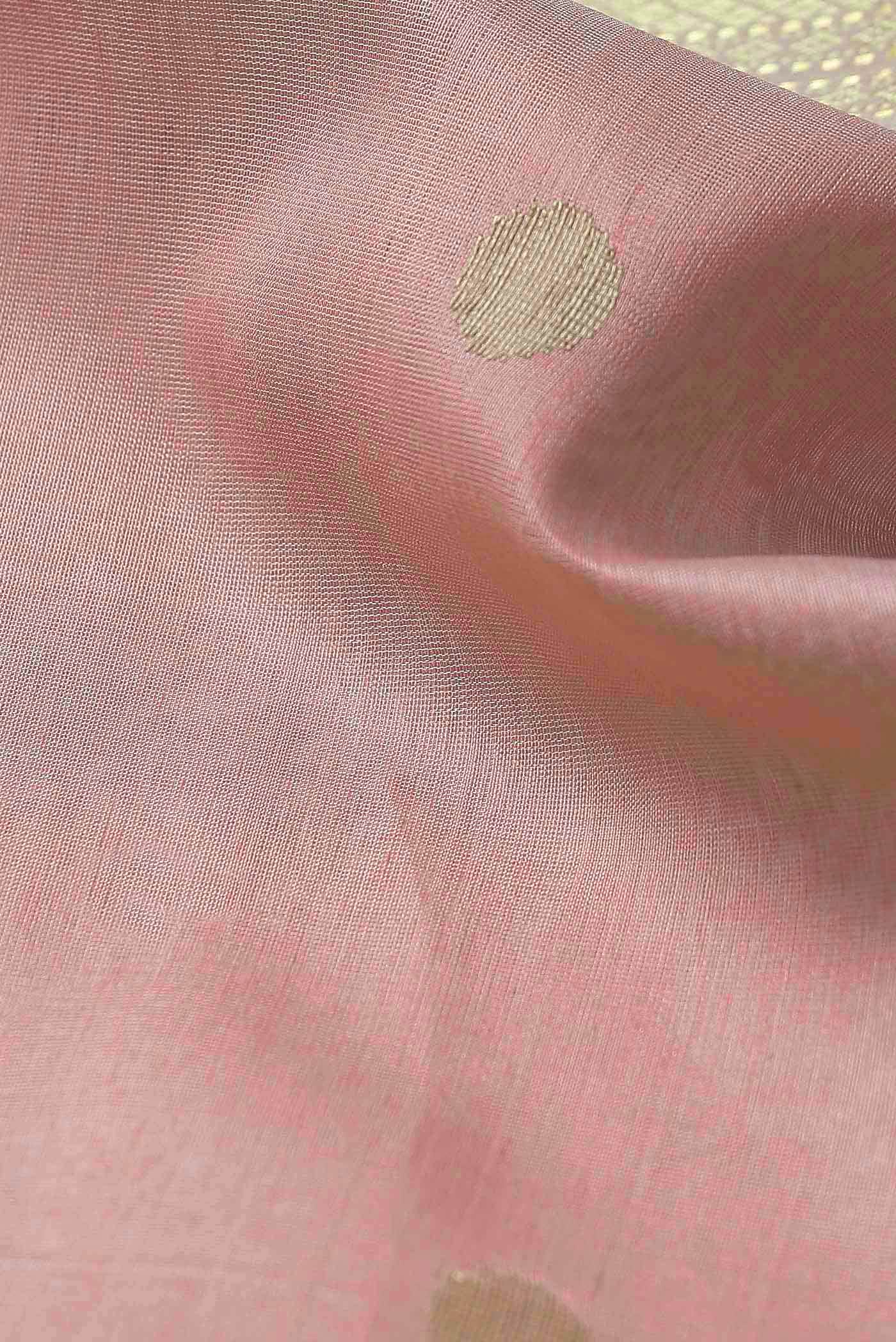 Pink Maheshwari Silk Cotton Saree
