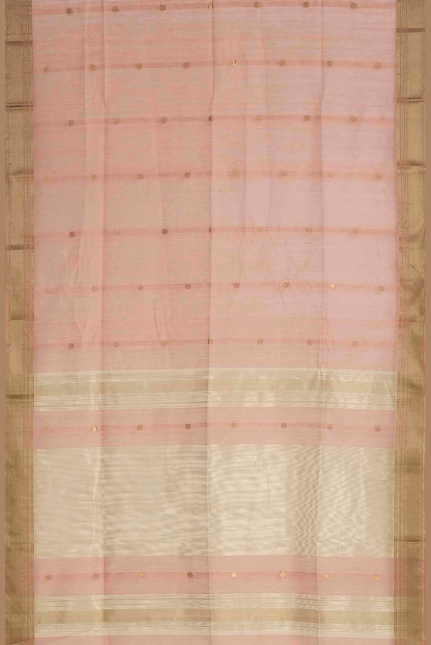 Pink Maheshwari Silk Cotton Saree