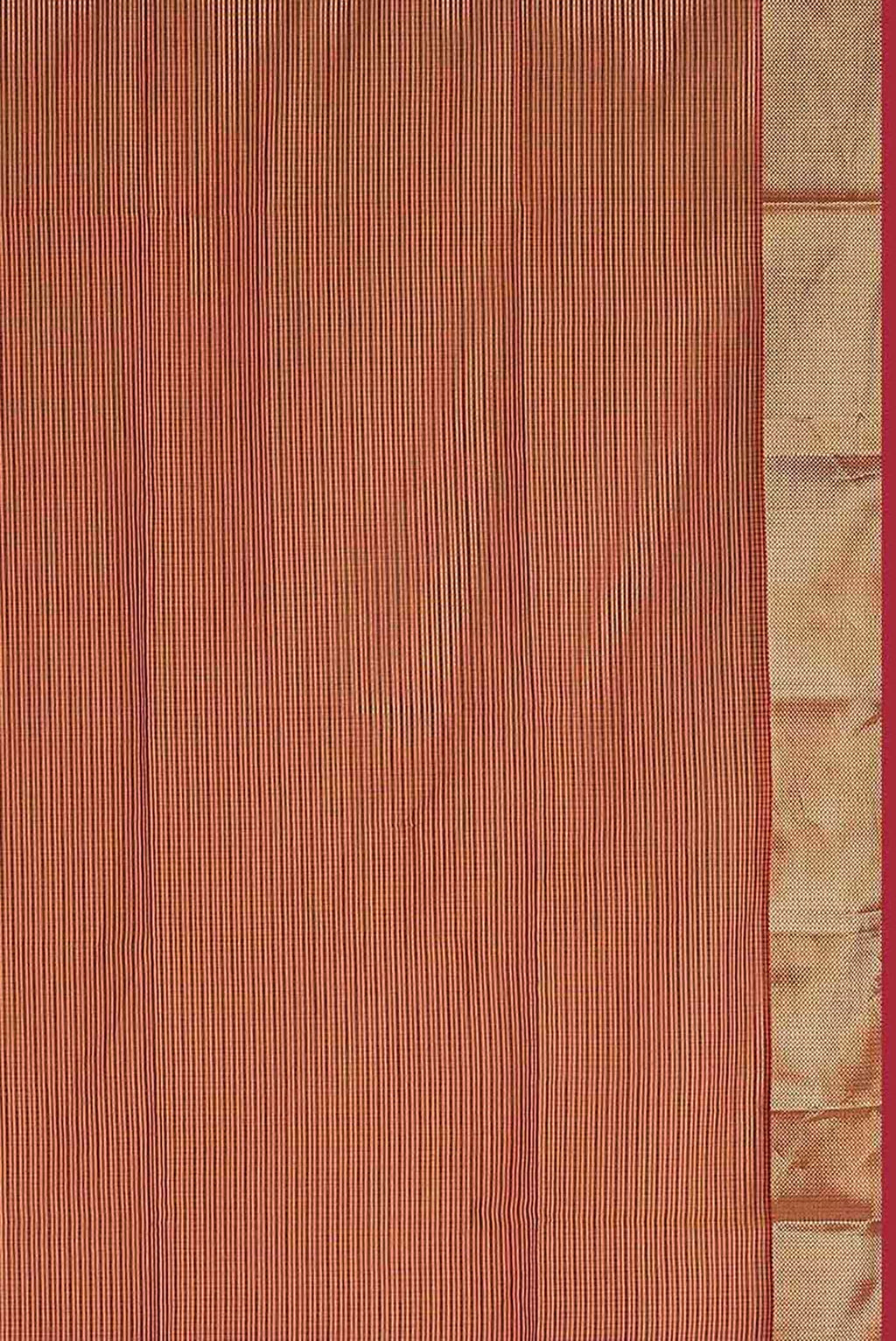 Orange Maheshwari Silk Cotton Saree
