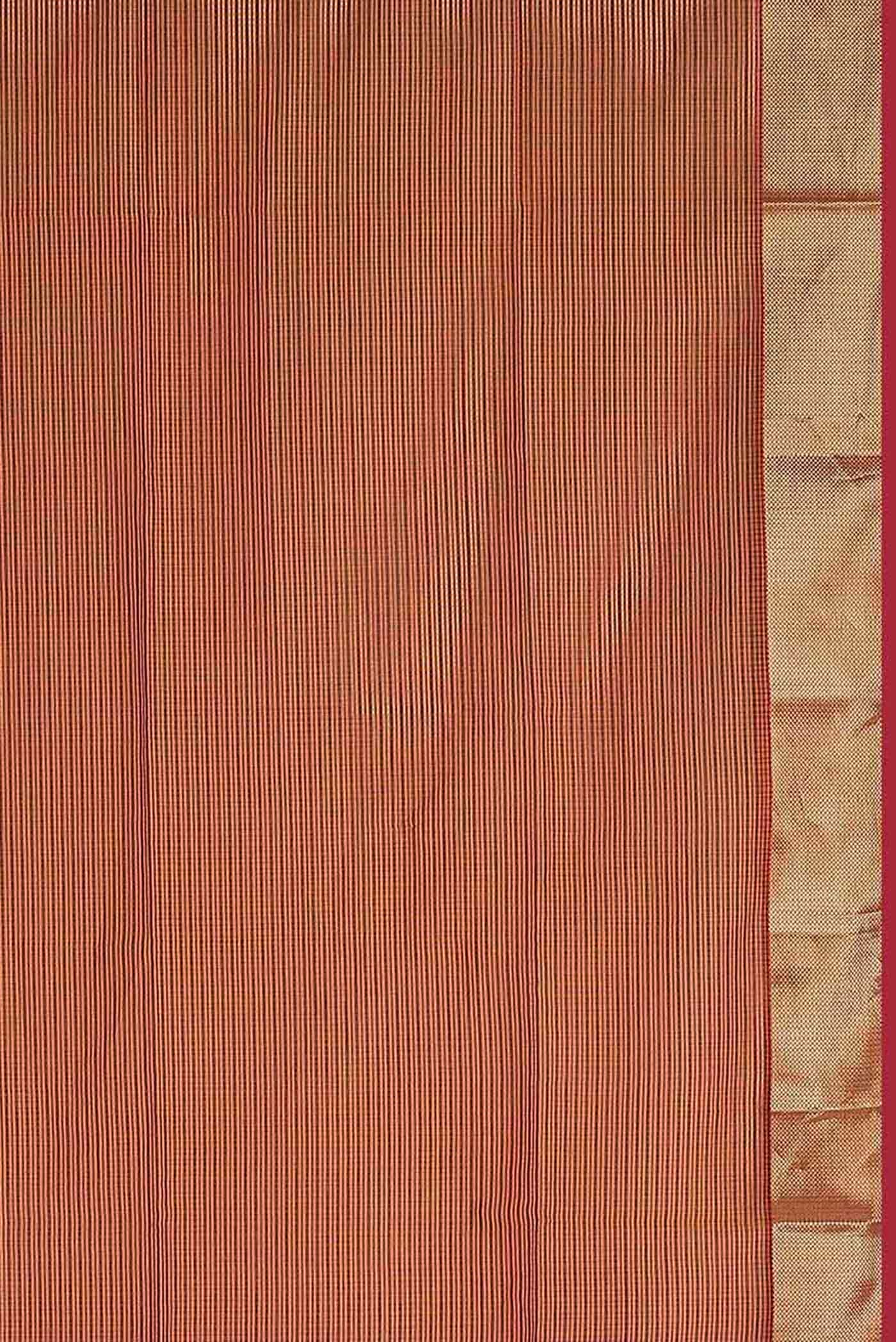 Orange Maheshwari Silk Cotton Saree