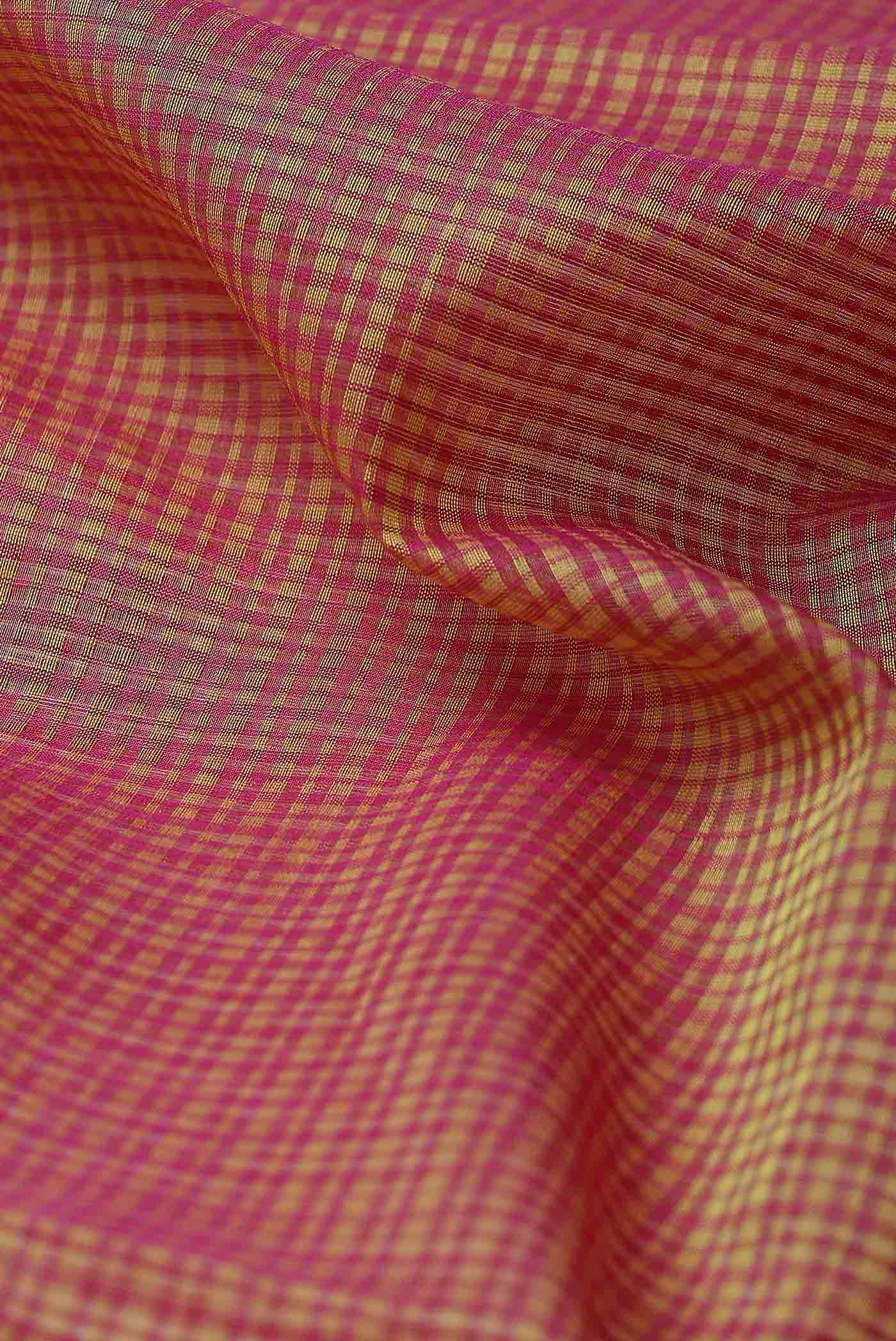 Orange Maheshwari Silk Cotton Saree