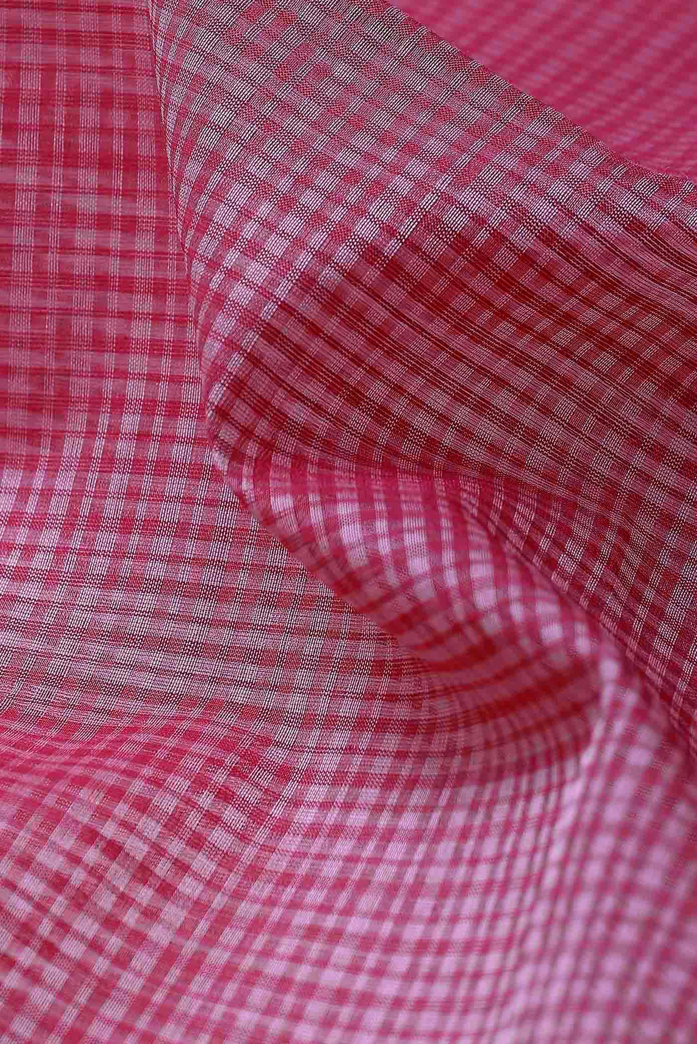Pink Maheshwari Silk Cotton Saree