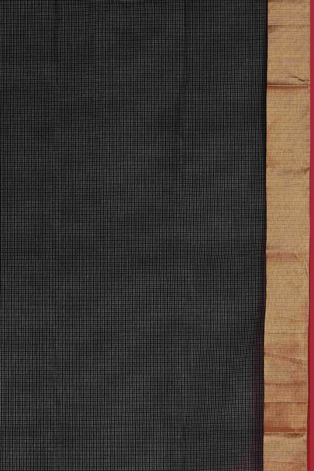 Black Maheshwari Silk Cotton Saree