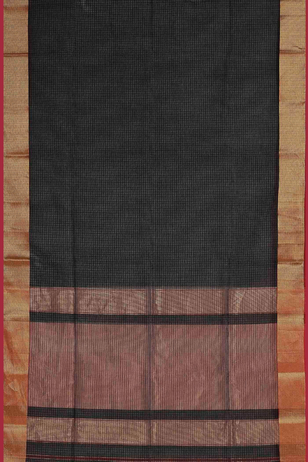 Black Maheshwari Silk Cotton Saree