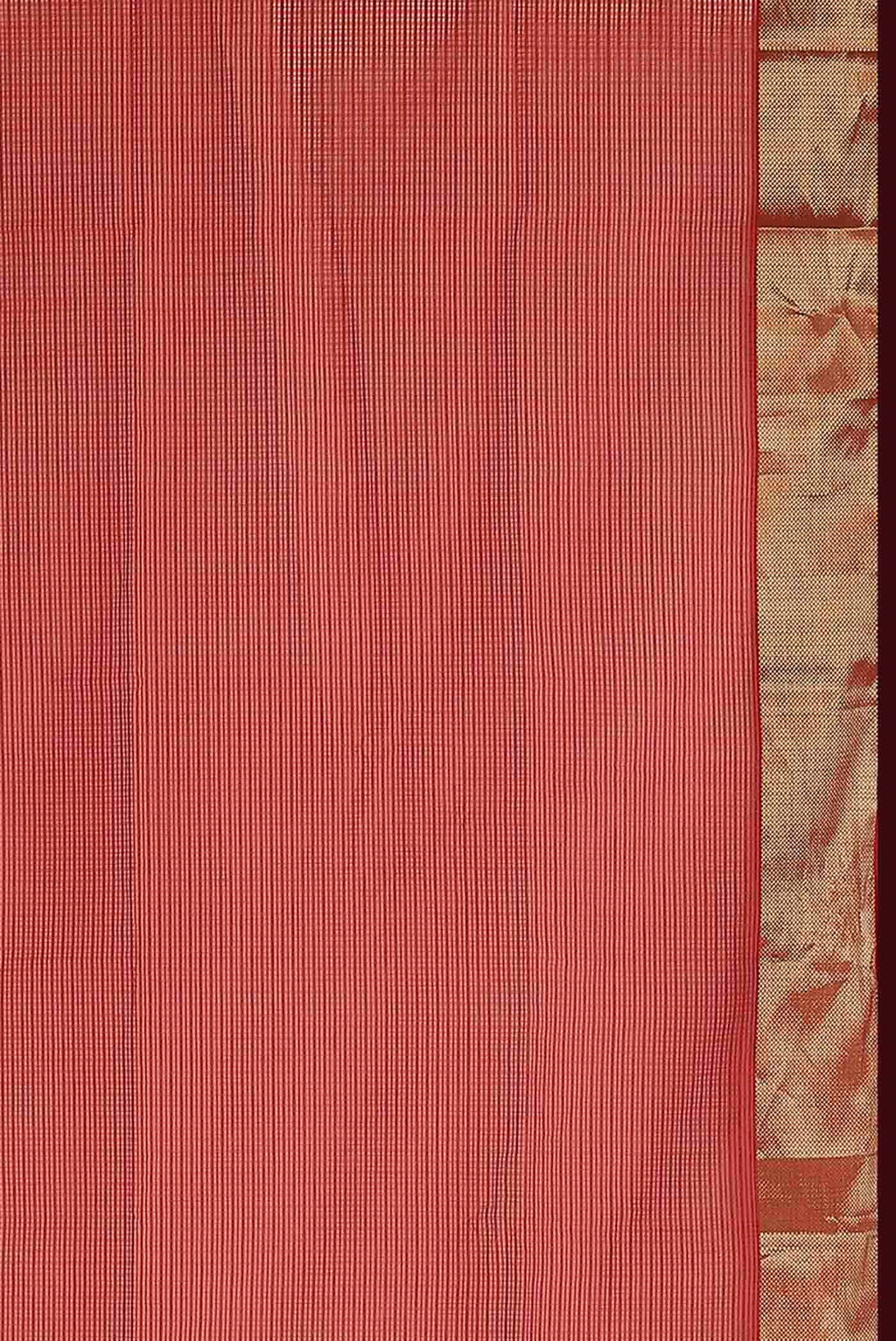 Orange Maheshwari Silk Cotton Saree