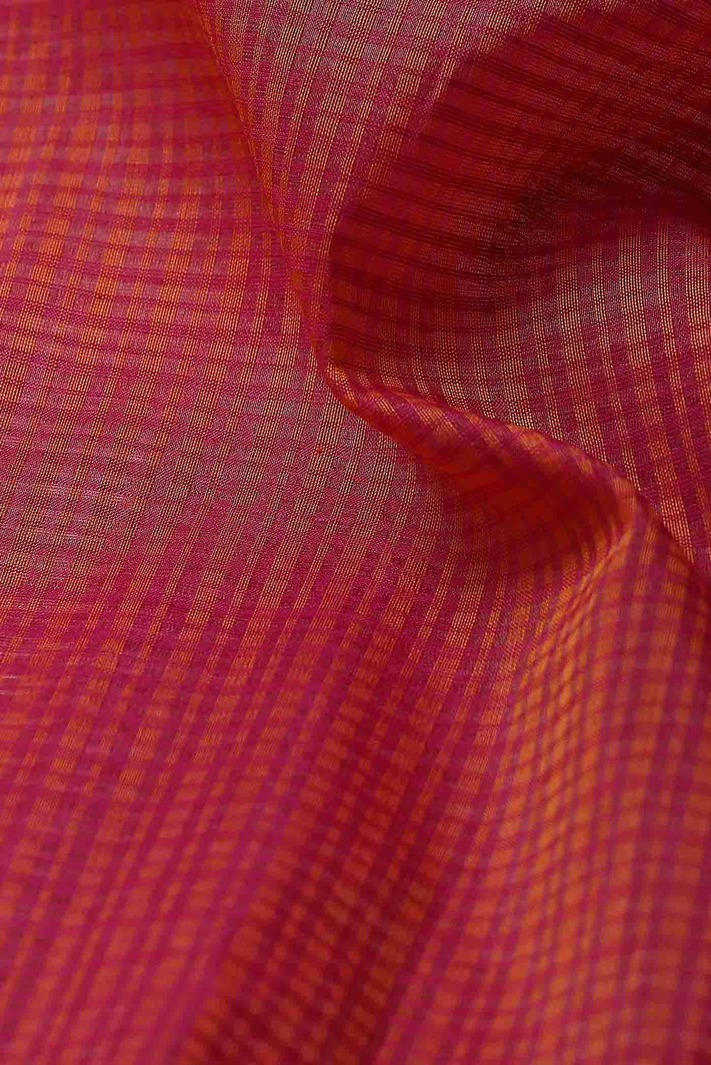 Orange Maheshwari Silk Cotton Saree