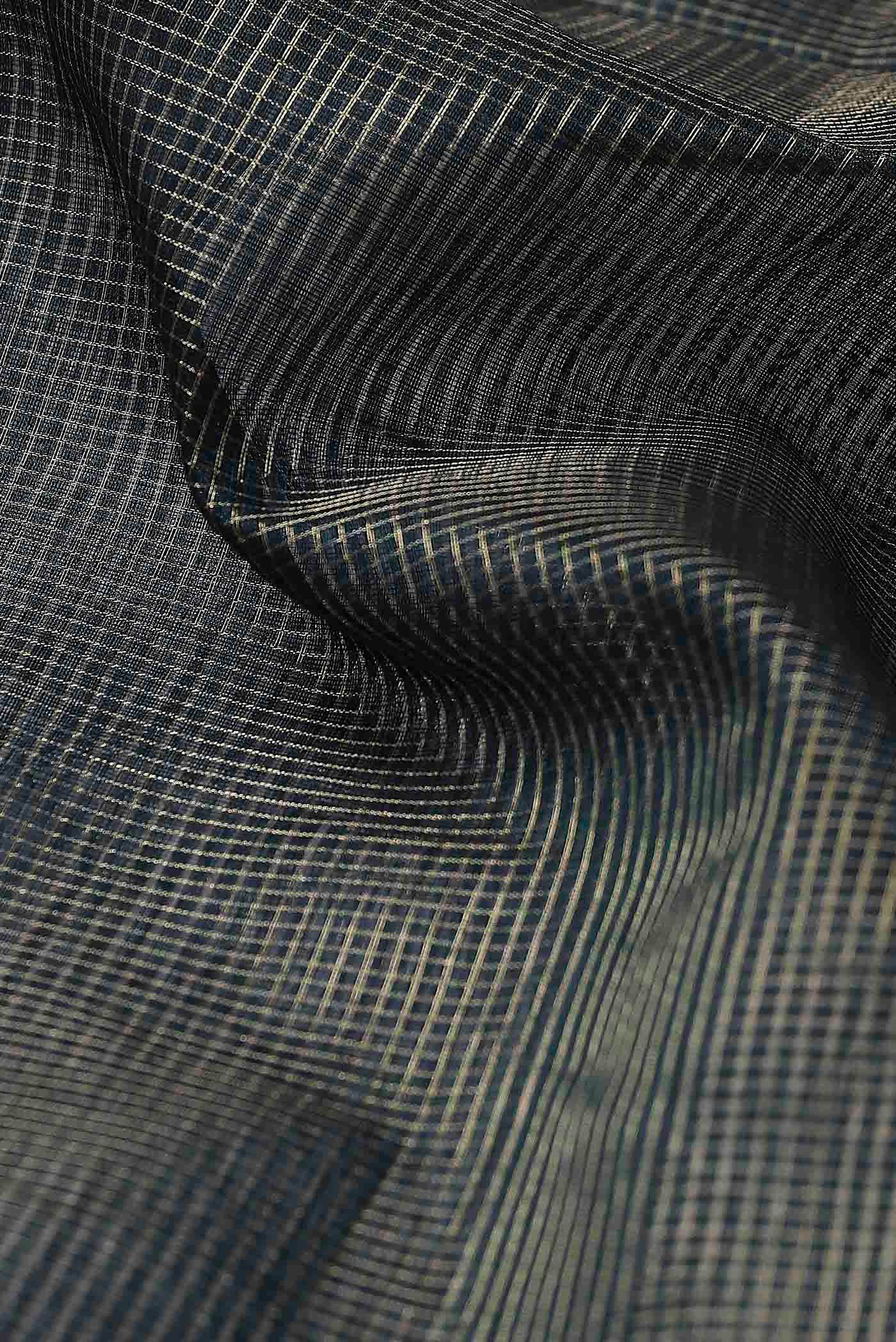 Black Maheshwari Silk Cotton Saree