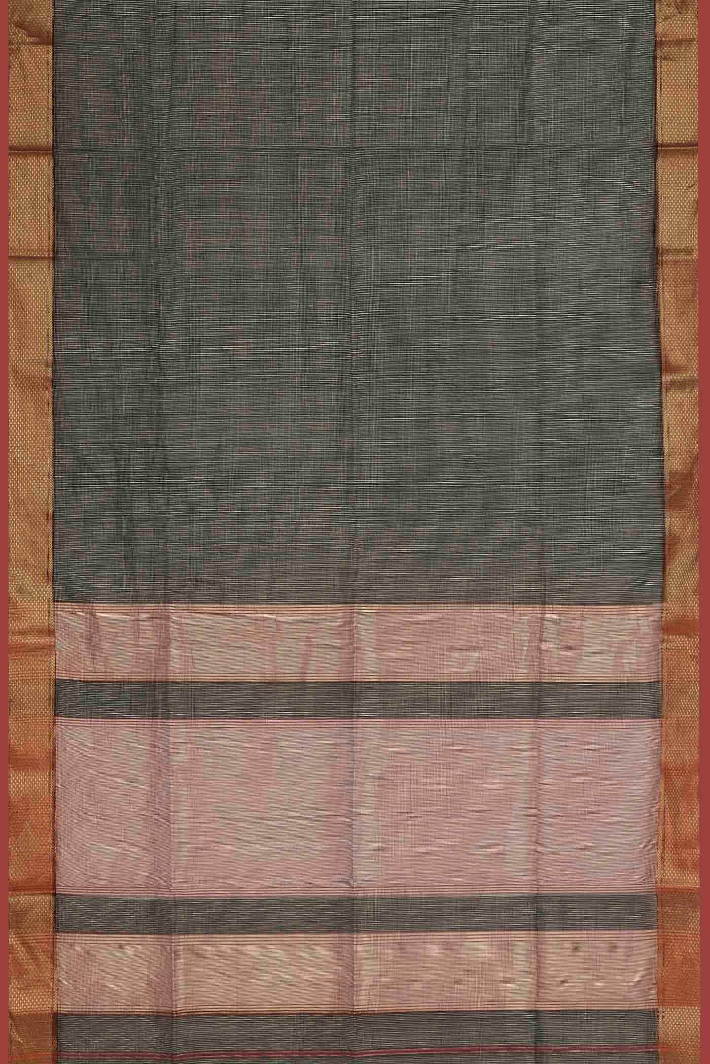 Black Maheshwari Silk Cotton Saree