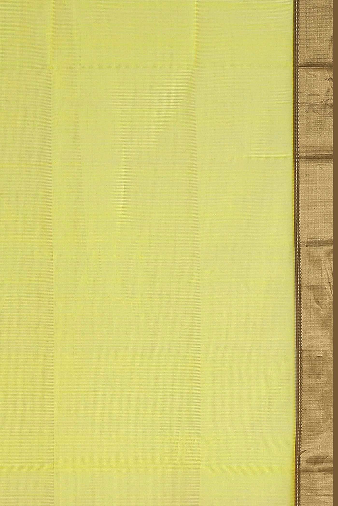Yellow Maheshwari Silk Cotton Saree